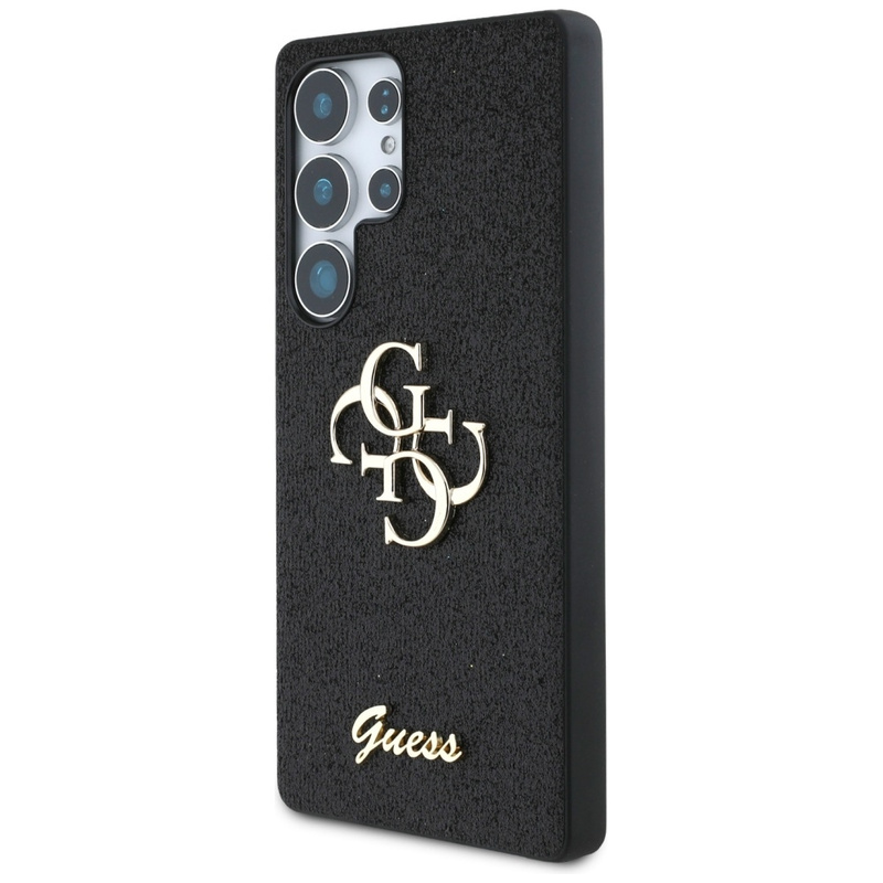 Etui Guess Fixed Glitter Big 4G Metal Logo do Samsung Galaxy S25 Ultra czarny