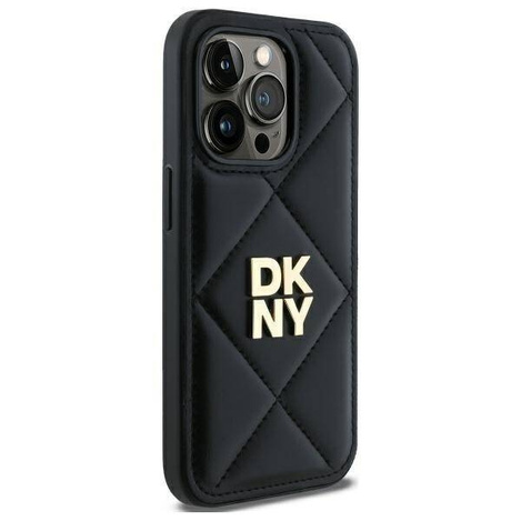 Original Case IPHONE 14 PRO DKNY Quilted Stack Logo (DKHCP14LPQDSLK) black