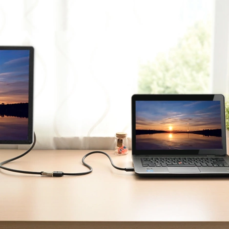 Ugreen kabel przewód adapter przejściówka przedłużacz HDMI (żeński) - HDMI (męski) 4K 10,2 Gbps 340 Mhz audio ethernet 1 m czarny (HD107 10141)