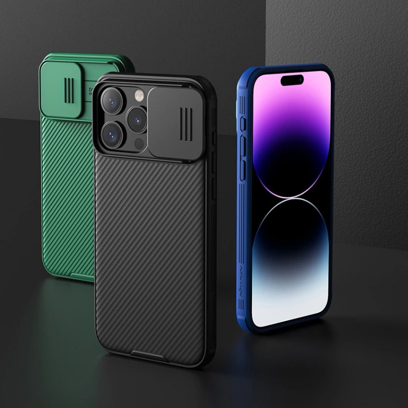 Nillkin CamShield Pro Magnetic Case for iPhone 15 Pro Max with Camera Protector - Blue