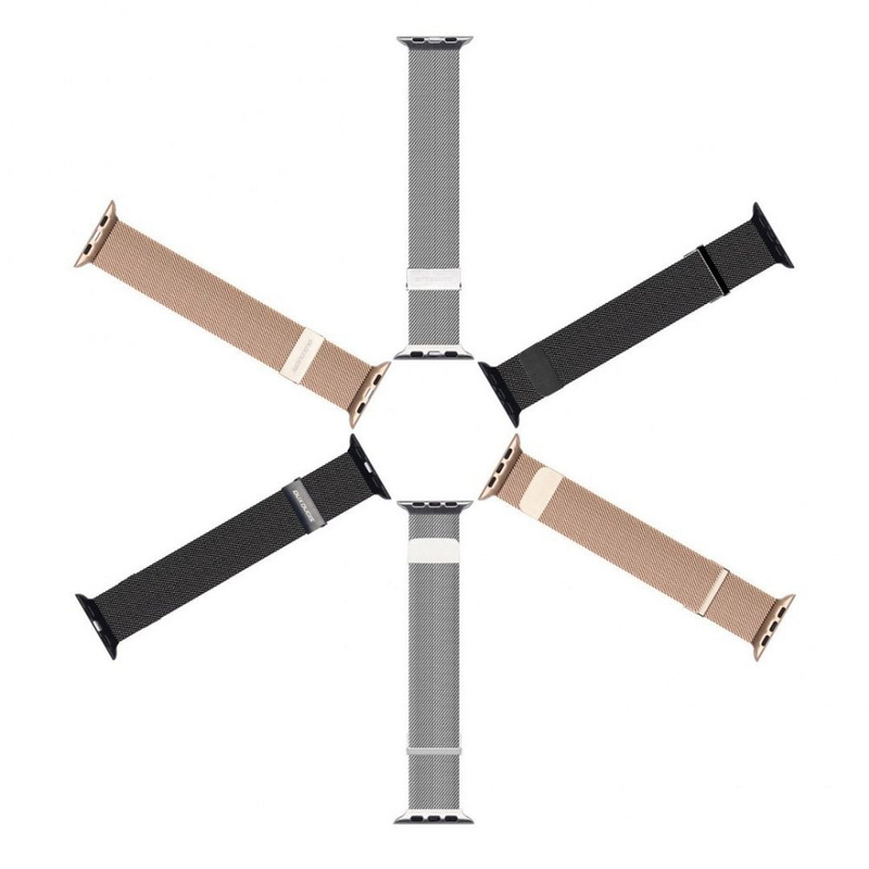 Strap for APPLE WATCH 42 / 44 / 45 MM Dux Ducis Strap Milanese gold