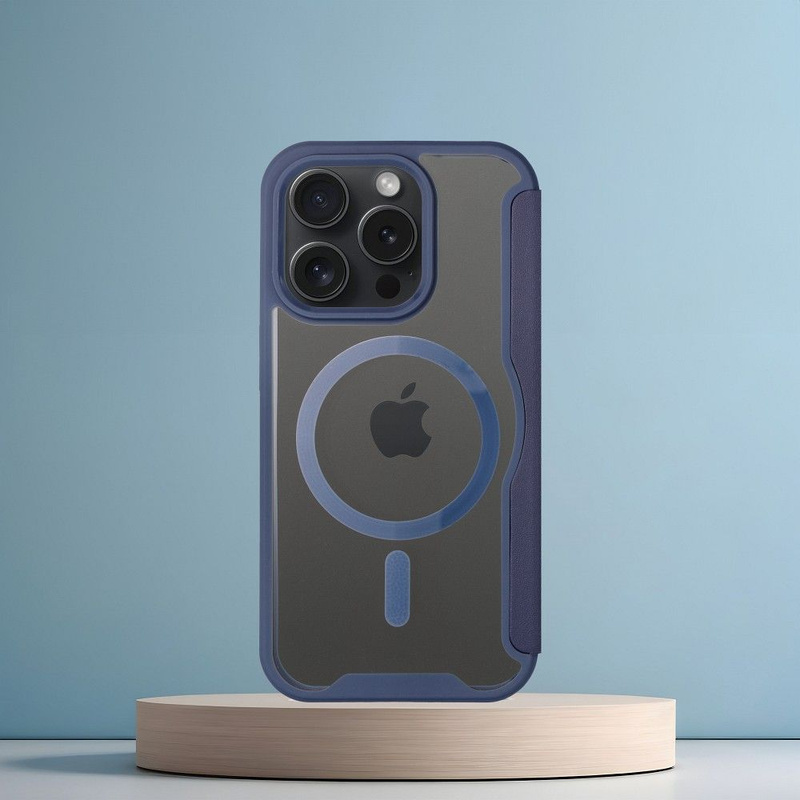 Kabura SMART MAG kompatybilna z MagSafe do IPHONE 15 niebieska