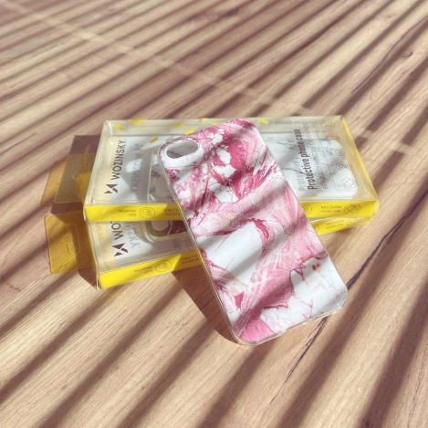 Wozinsky Marble żelowe etui pokrowiec marmur Samsung Galaxy Note 9 różowy