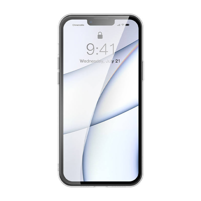 Etui Baseus Frosted Glass Case do iPhone 13 PRO (czarne)  + szkło hartowane