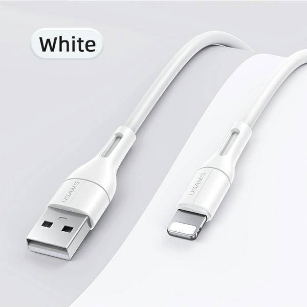 USAMS Kabel U68 lightning 2A Fast Charge 1m biały/white SJ500USB02 (US-SJ500)