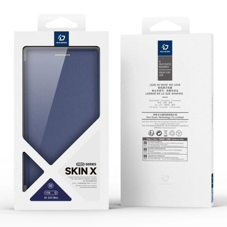Etui Dux Ducis Skin X Pro na Samsung Galaxy S25 Ultra z MagSafe i portfelem - niebieskie