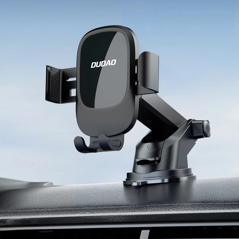 Dudao F5N+ smartphone holder with suction cup, gravity - black