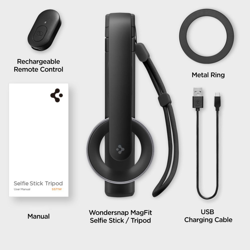 Spigen Selfiestick S571W MagSafe Tripod   Bluetooth czarny/black AMP07656