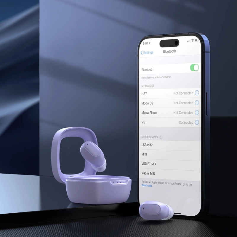 Choetech MEMS kabellose TWS Bluetooth 5.3 Kopfhörer – Lila