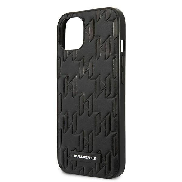 Karl Lagerfeld KLHCP13SMNMP1K iPhone 13 mini 5,4&quot; Hardcase schwarz / schwarzes Monogram Plaque