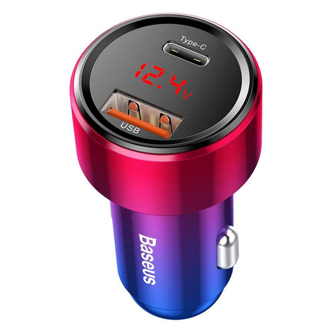 Baseus Magic Series PPS - ładowarka samochodowa Quick Charge 4.0+ / QC3.0 45W 6A czerwony (CCMLC20C-09)