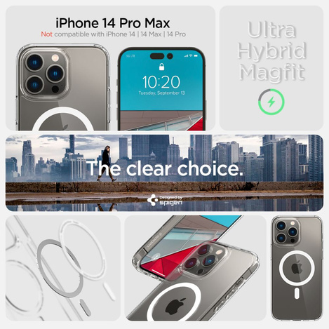 Spigen ULTRA HYBRID MAG MAGSAFE IPHONE 14 PRO MAX WEIß