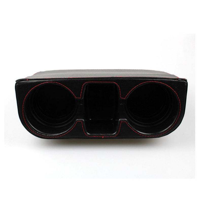 Uchwyt na kubki między fotele czarny