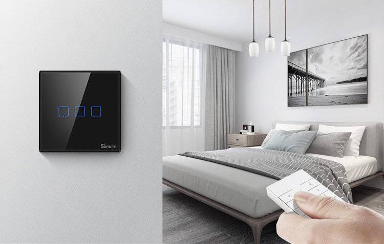 Sonoff T0EU2C-TX two-channel touch Wi-Fi wireless wall smart switches white (IM190314010)