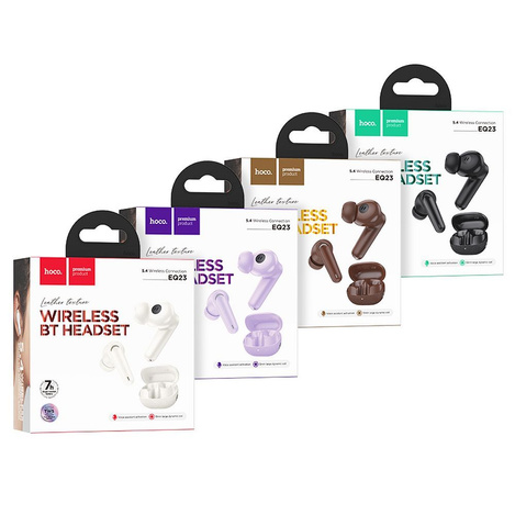 HOCO słuchawki bezprzewodowe bluetooth TWS EQ23 brązowe