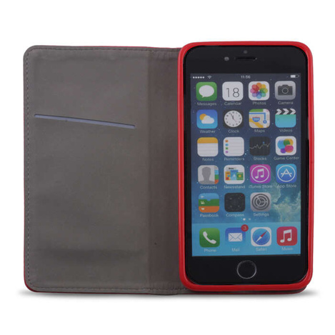 Etui Smart Magnet do Honor Magic 5 Pro czerwone