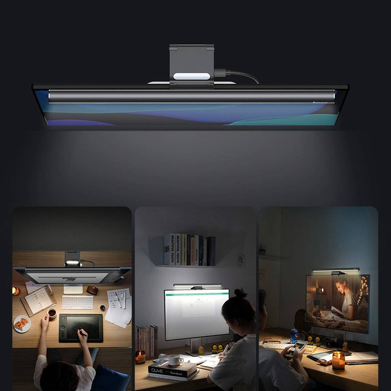Baseus i-wok2 LED-Lampe für Desktop-Bildschirmbeleuchtung schwarz (DGIW000101)