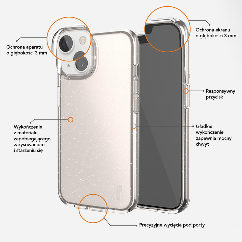 Ugly Rubber nakładka Vogue do iPhone 15 Plus 6,7&quot; różowo-złota