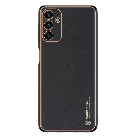 Dux Ducis Yolo elegante Hülle aus ökologischem Leder für Samsung Galaxy A13 5G schwarz