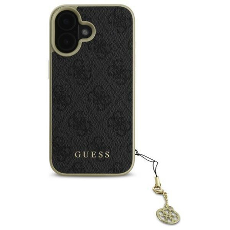Original Case IPHONE 16 PLUS Guess Hardcase 4G Charms Collection (GUHCP16MGF4GGR) black