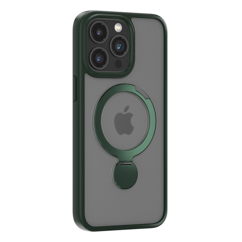 Comma nakładka Joy Shark Mag do iPhone 15 Plus ciemno zielona