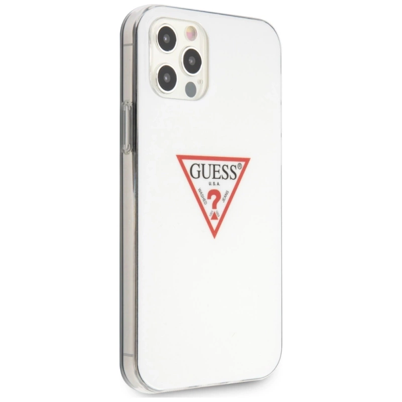 Guess Triangle Logo - Etui iPhone 12 / iPhone 12 Pro (biały)
