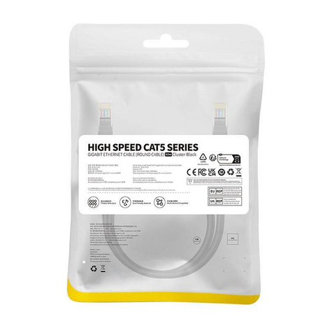 Kabel Ethernet Baseus High Speed Cat 5 RJ-45 1000Mb/s 0.5m okrągły - czarny
