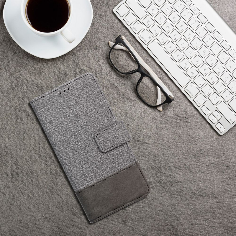 Kabura GOMMA Book do XIAOMI Redmi 13C / POCO C65 szary
