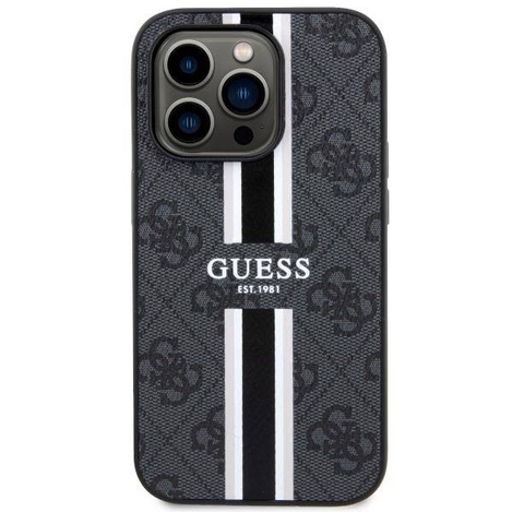 Guess GUHMP14XP4RPSK iPhone 14 Pro Max 6.7&quot; black/black hardcase 4G Printed Stripes MagSafe