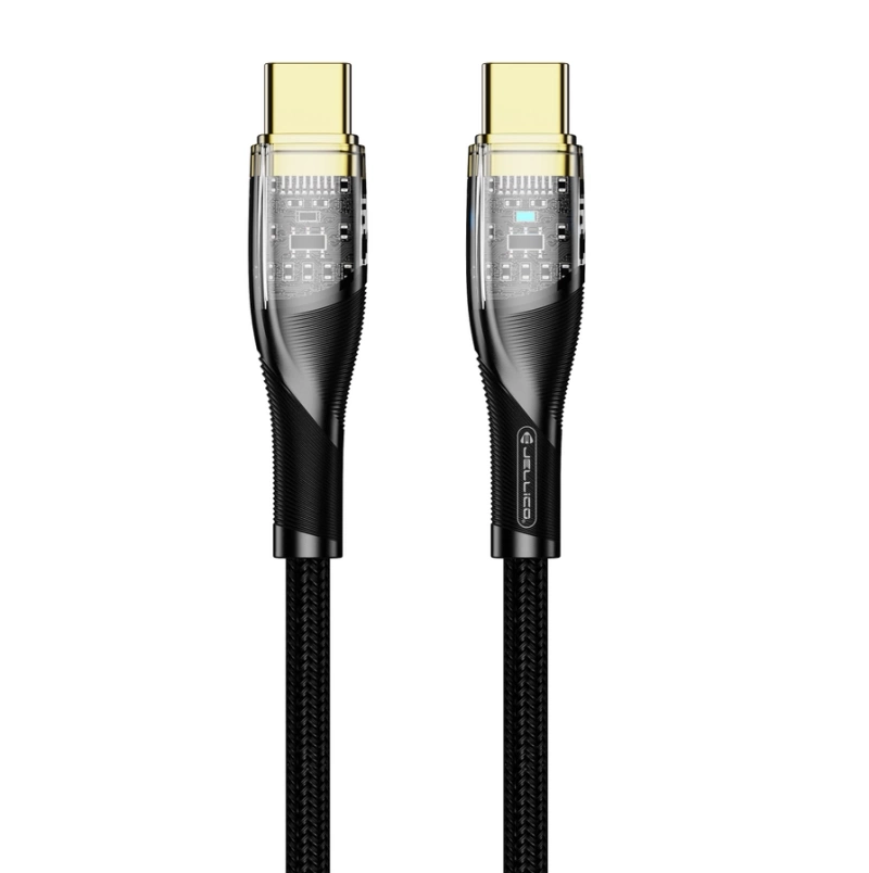 JELLICO cable B20 USB-C - USB-C PD 66W 1M Black