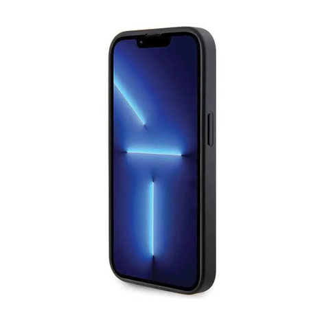 Original Handyhülle IPHONE 13 PRO Guess 4G Strass Metal Logo (GUHCP13LPS4DGPK) schwarz