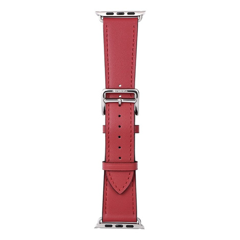 Pasek do Apple Watch Forcell F-Design FA20 magnetyczny skóra ekologiczna 42 / 44 / 45 / 49 mm czerwony