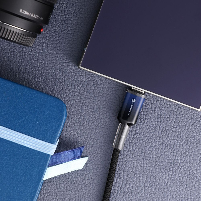 Kabel USB A do USB C Forcell F-Energy QC4.0 3A 66W Gradient 1 m C352 czarny