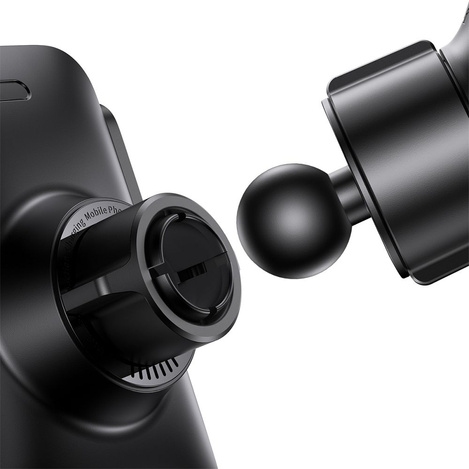 Baseus Wisdom Induktionsladegerät Autotelefonhalter für Haftnotizen schwarz (CGZX000001)