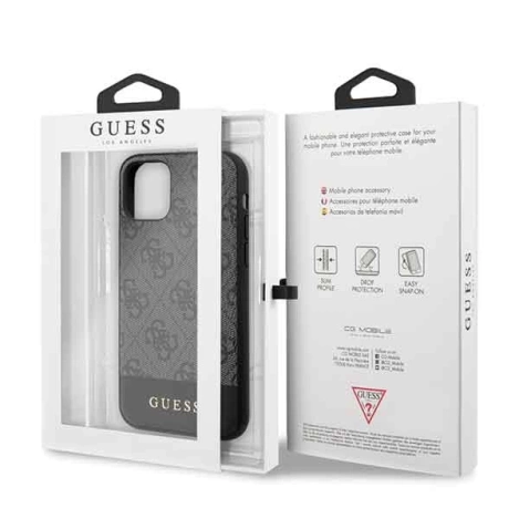 Etui Guess GUHCN61G4GLGR iPhone 11 szary/grey hard case 4G Stripe Collection