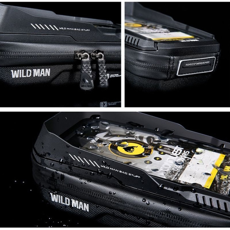 WILDMAN sakwa rowerowa na kierownicę na zamek 0,5L (4" - 7") XT3S czarna