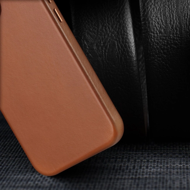 Dux Ducis Naples iPhone 14 Plus Hülle magnetische Leder MagSafe Hülle braun