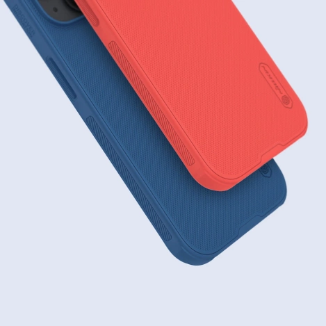 Nillkin Super Frosted Shield Pro verstärkte Hülle für iPhone 15 Pro – blau