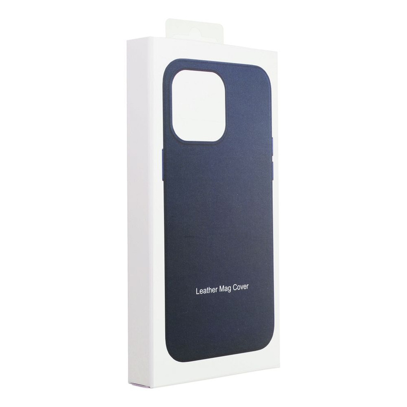 Futerał LEATHER MAG COVER kompatybilny z MagSafe do IPHONE 16 Plus niebieski
