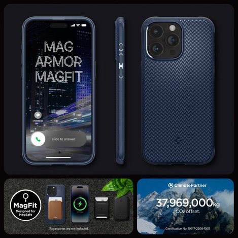 Spigen MAG ARMOR MAGSAFE IPHONE 15 PRO MAX MARINEBLAU