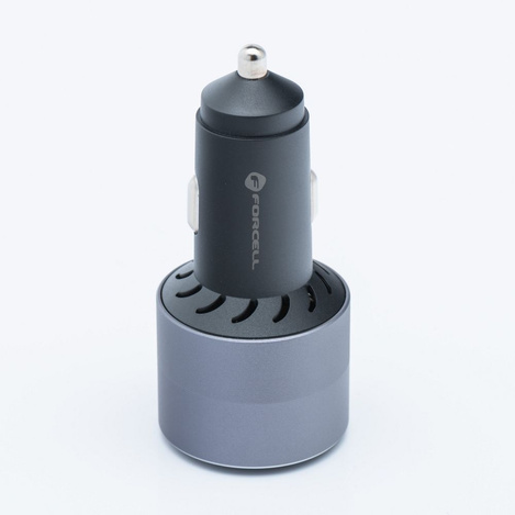 FORCELL F-ENERGY Alu - ładowarka samochodowa 85W PD+QC4.0+SAM SFC 2.0, 2xUSB C+USB A