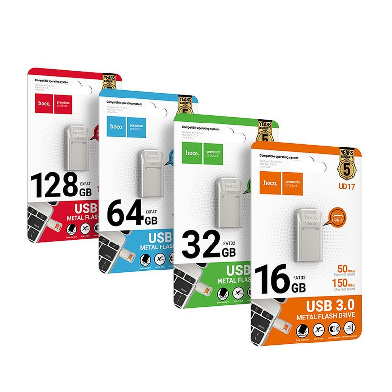 HOCO pendrive USB A + USB C UD16 16GB USB3.0