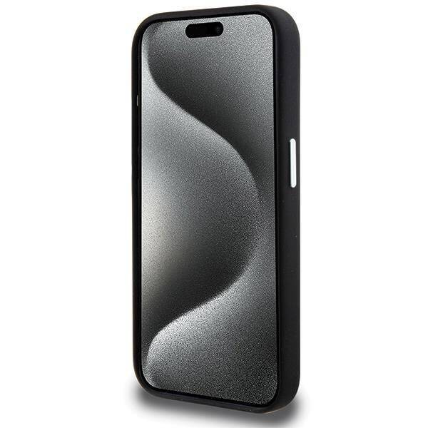 BMW Signature Liquid Silicone MagSafe Hülle für iPhone 15 Pro – Schwarz