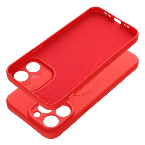 Futerał Silicone Mag Cover kompatybilny z MagSafe do IPHONE 14 PRO MAX czerwony