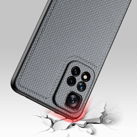 Dux Ducis Fino case cover covered with nylon material Xiaomi Poco X4 NFC 5G blue