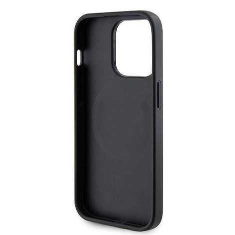 Etui Guess Saffiano MagSafe do iPhone 15 Pro - czarne