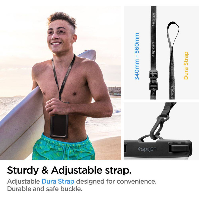 Spigen A610 UNIVERSELLES WASSERDICHTES SCHWIMMERGEHÄUSE SCHWARZ