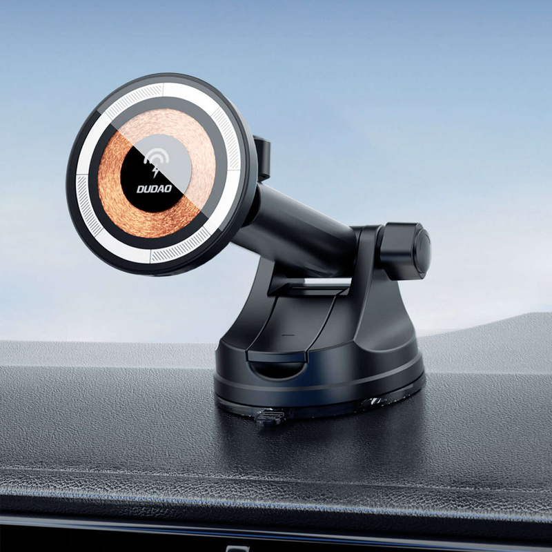 Dudao F12MAX+ cockpit magnetic holder with MagSafe inductive charger - black