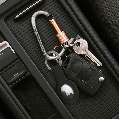 Brelok silikonowy do AIRTAG czarny