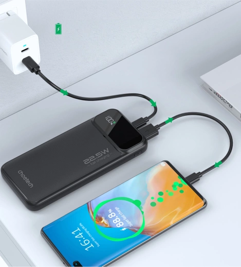 Powerbank Choetech B729 20000mAh 22.5W PD USB-A / USB-C - black